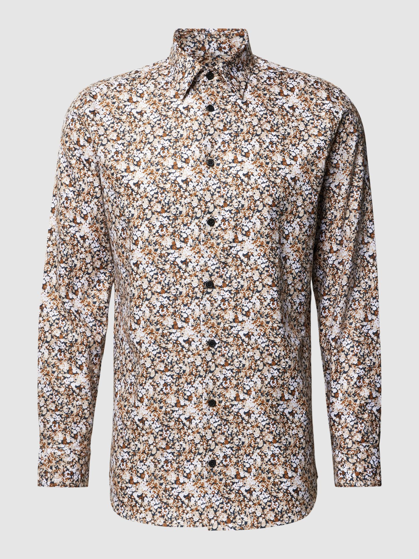 Koszula casualowa o kroju slim fit ze wzorem na całej powierzchni model ‘ETHAN’