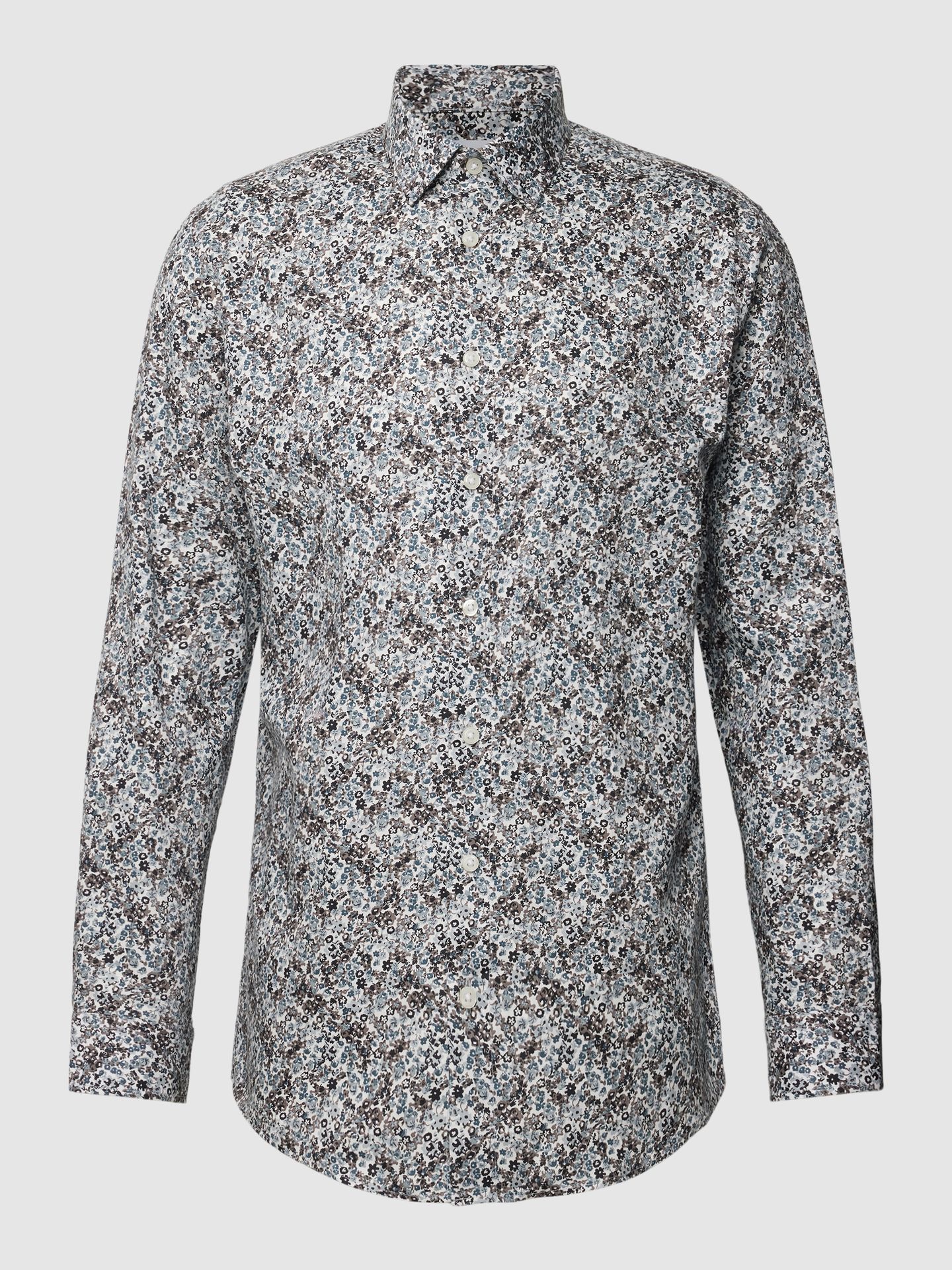 Koszula casualowa o kroju slim fit ze wzorem na całej powierzchni model ‘ETHAN’