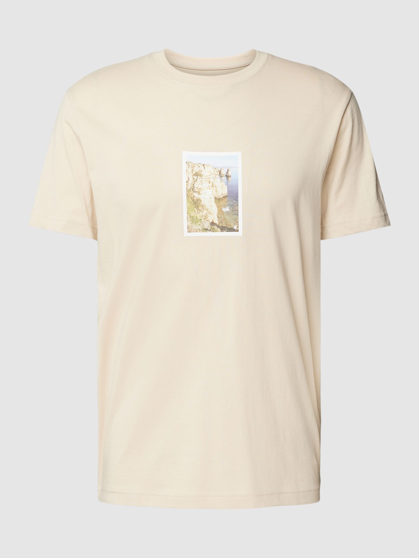 T-shirt z czystej bawełny z nadrukiem z motywem model ‘ALOHA’