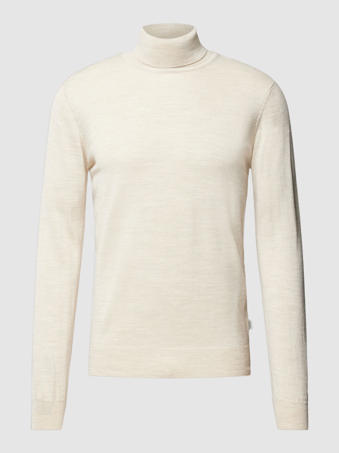 Sweter z dzianiny z detalem z logo