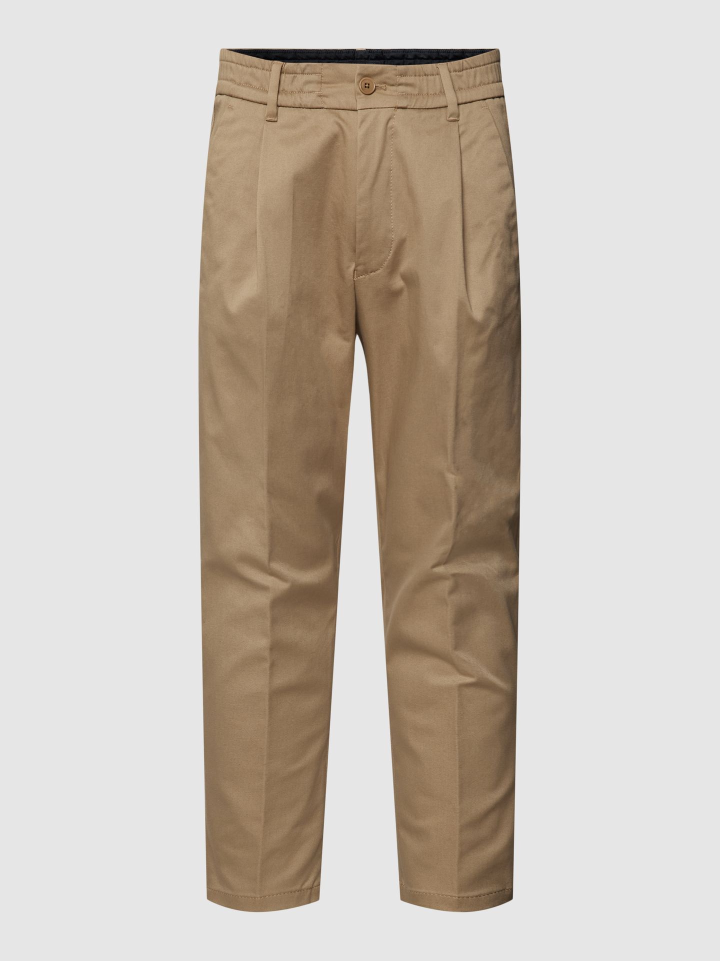 Spodnie materiałowe z zakładkami w pasie model ‘chasy’