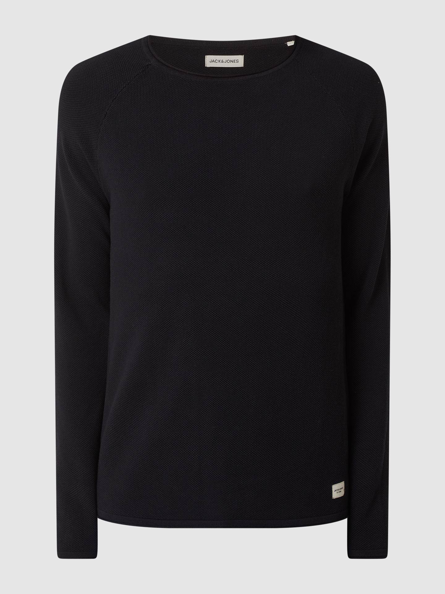 Sweter z dzianiny z naszywką z logo model ‘HILL’