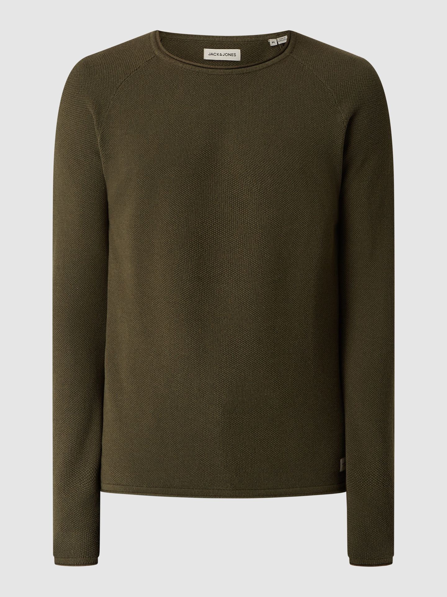Sweter z dzianiny z naszywką z logo model ‘HILL’