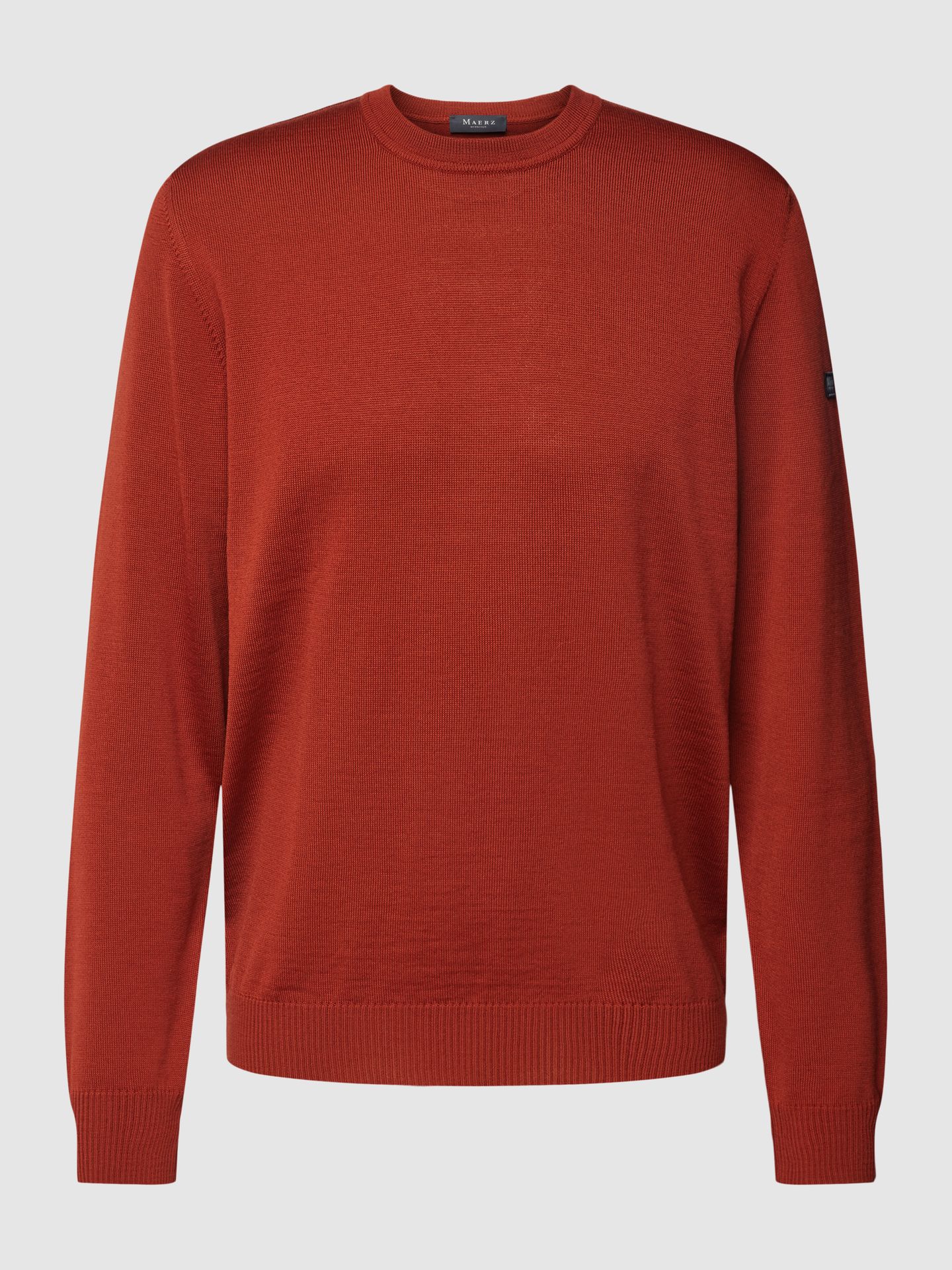 Sweter z dzianiny z prążkowanymi wykończeniami