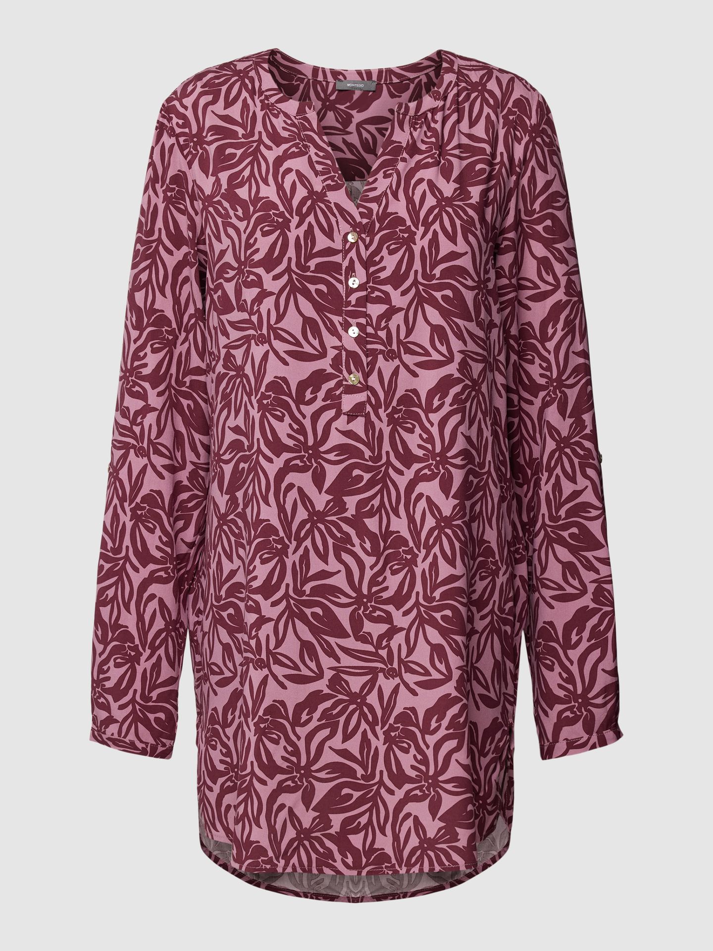 Tunika z wiskozy ze wzorem na całej powierzchni