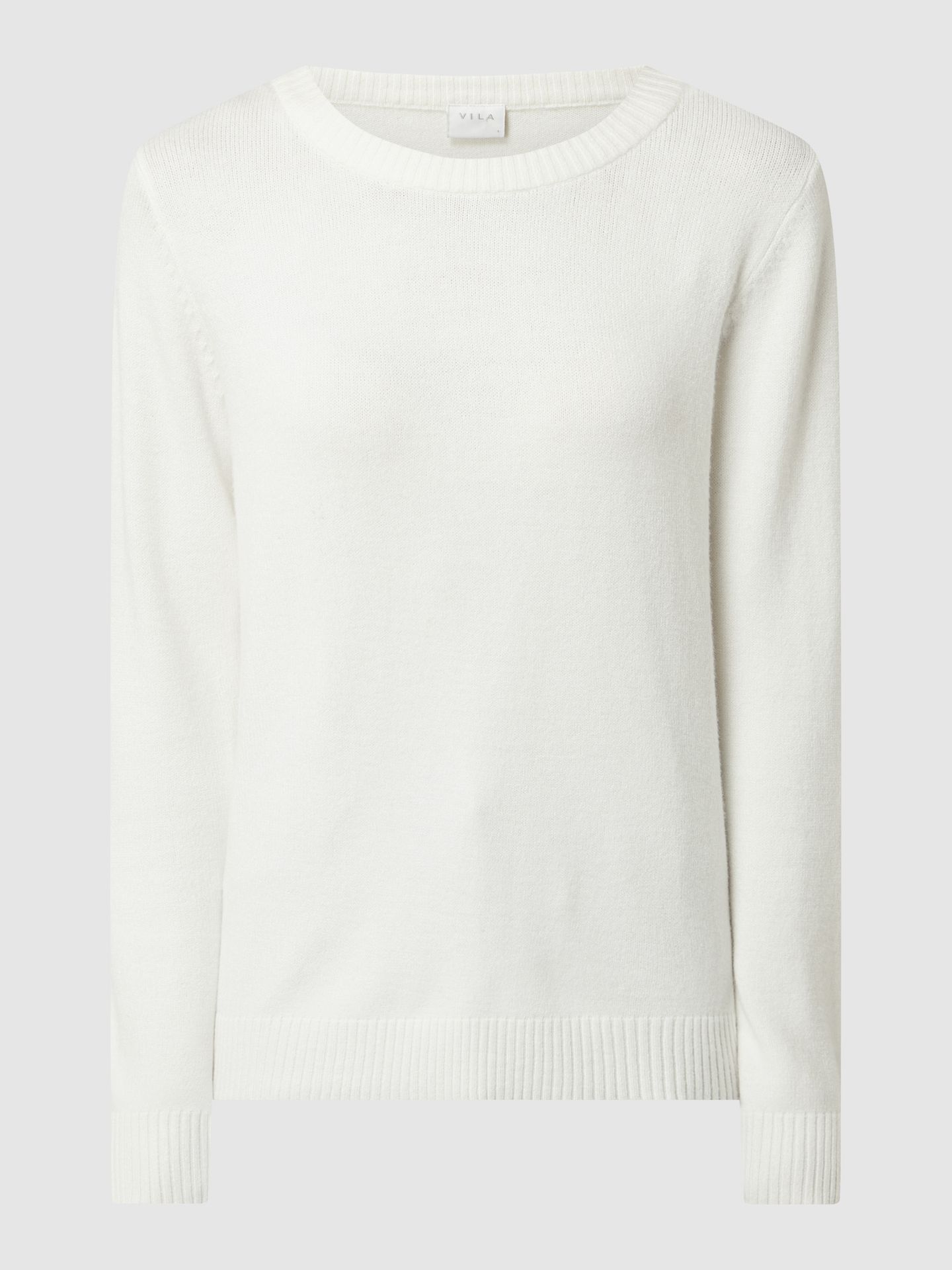 Sweter z dzianiny z okrągłym dekoltem model ‘Viril’