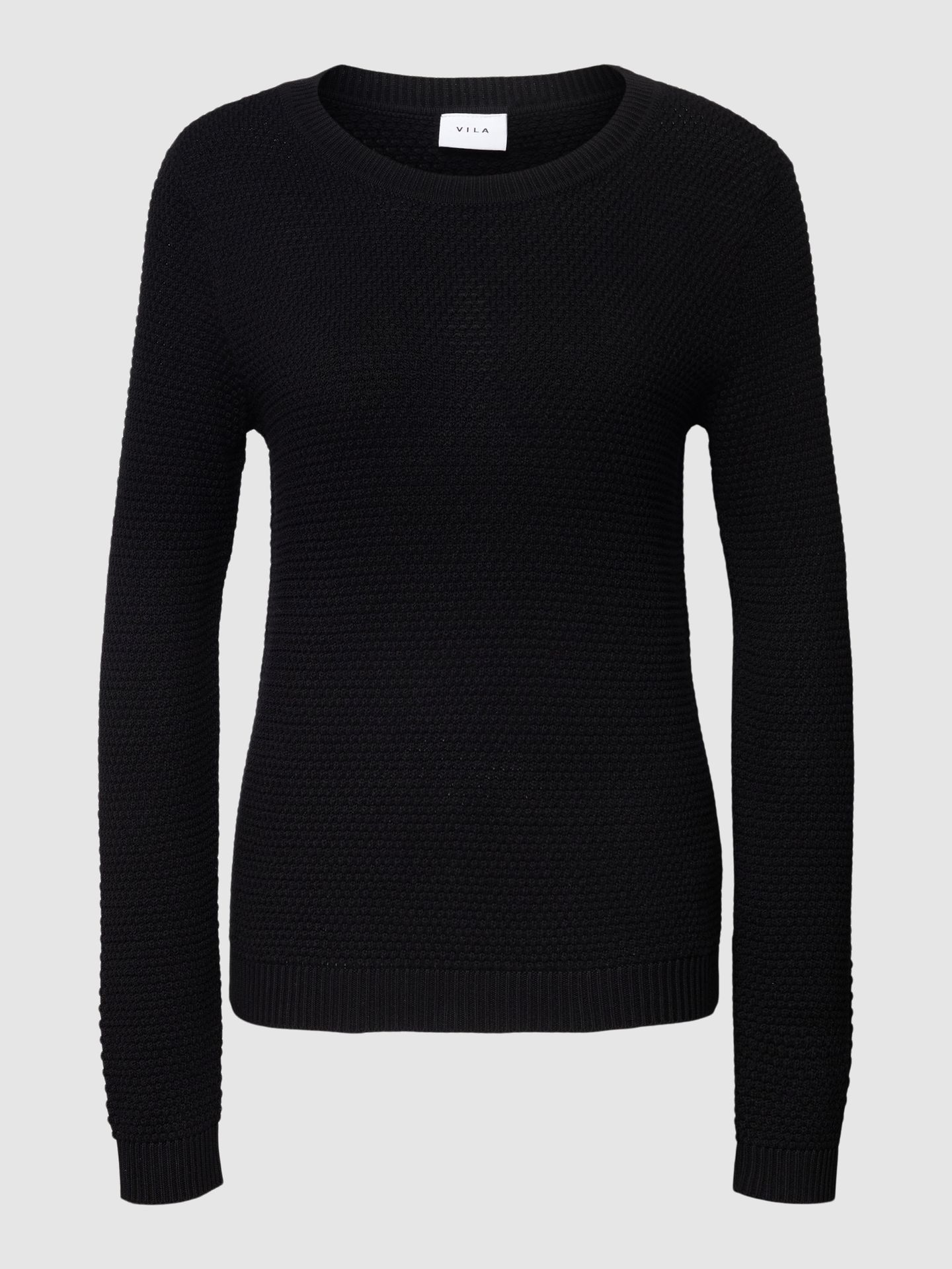 Sweter z dzianiny z fakturowanym wzorem model ‘Vidalo O-Neck’