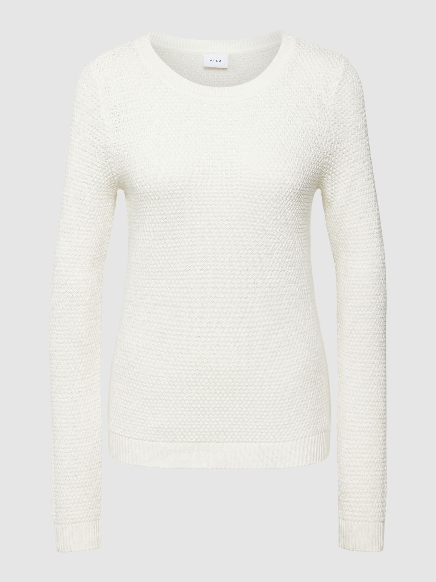 Sweter z dzianiny z fakturowanym wzorem model ‘Vidalo O-Neck’