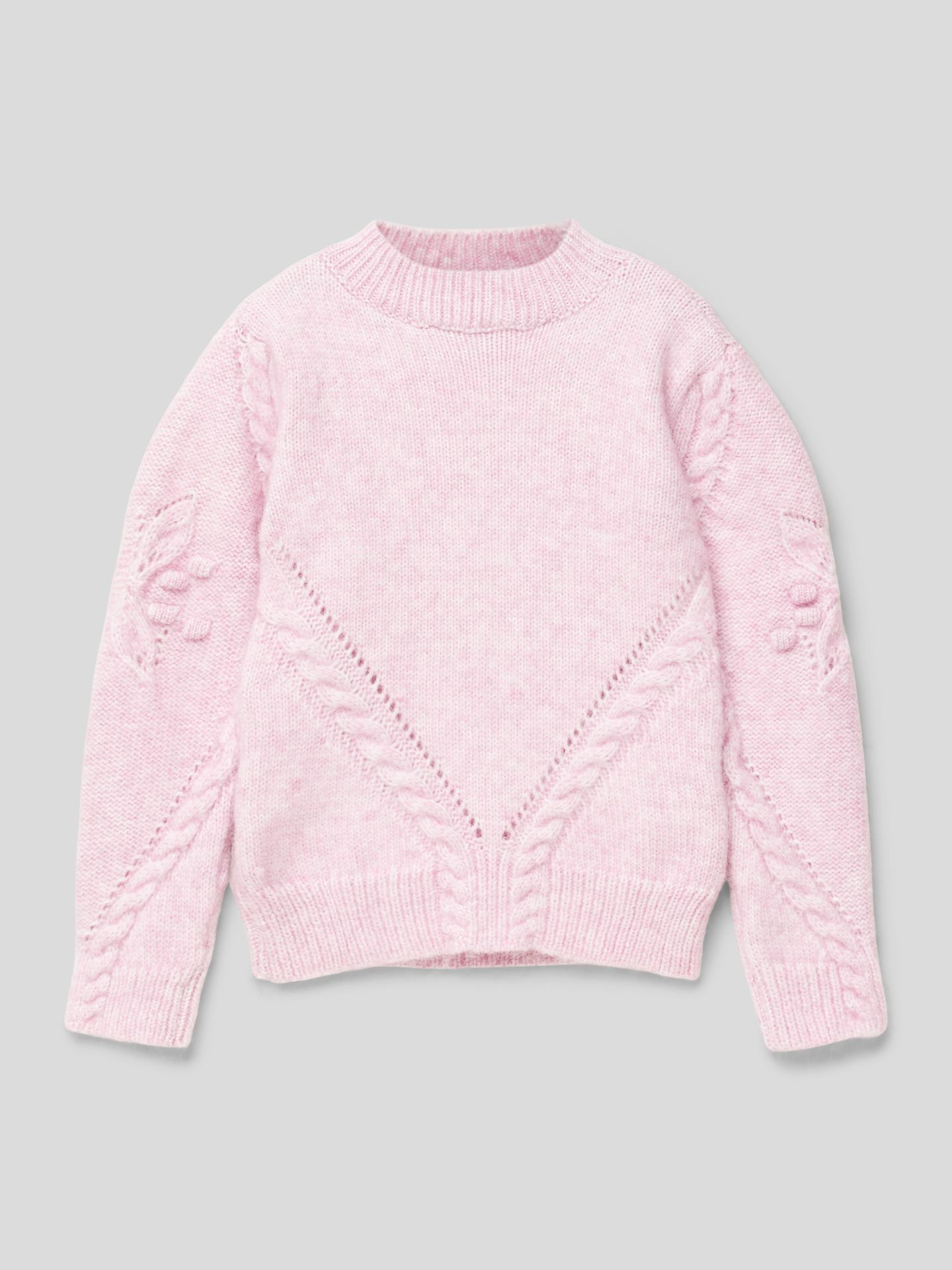 Sweter z dzianiny w jednolitym kolorze