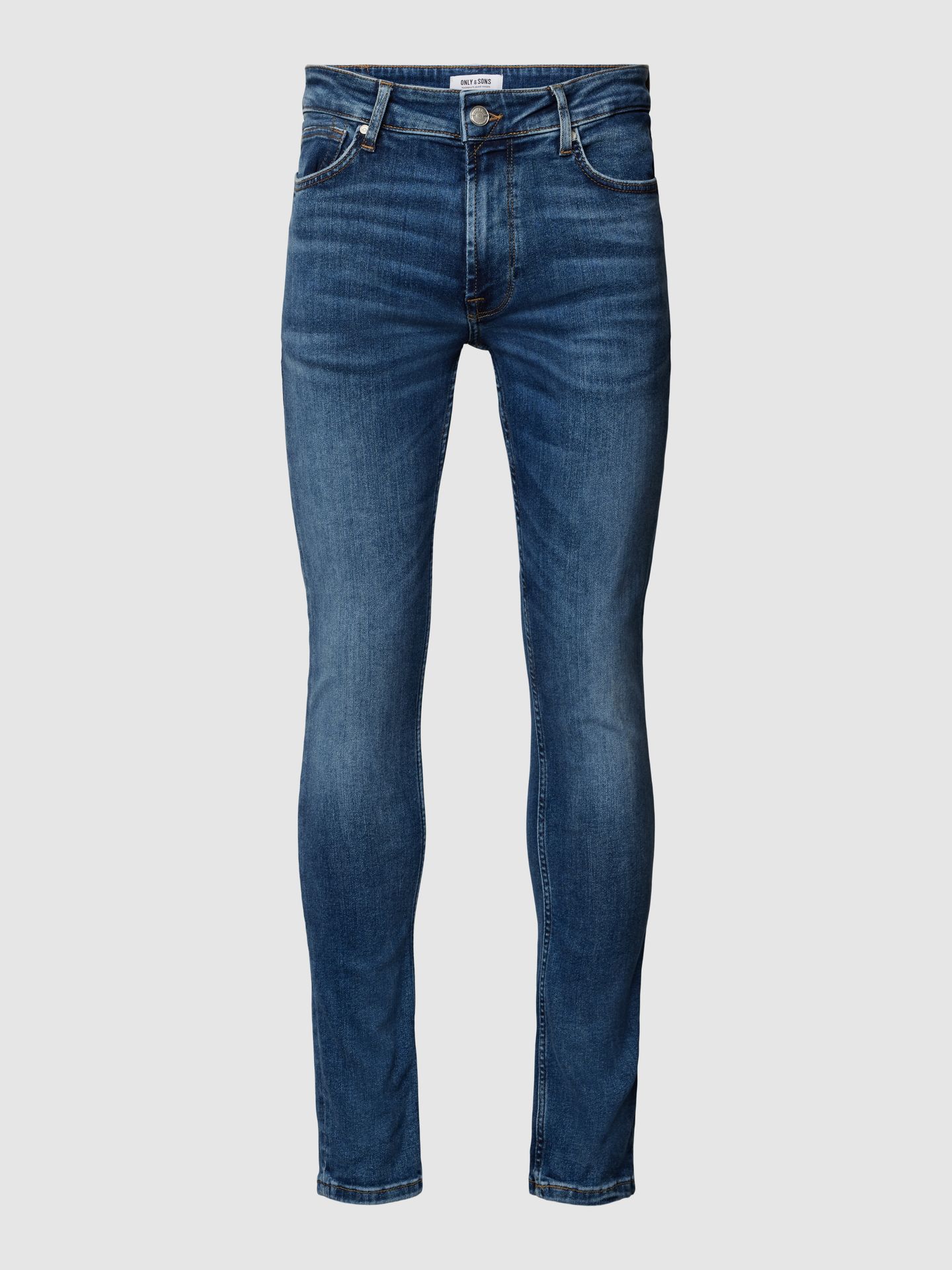 Jeansy o kroju slim fit z 5 kieszeniami model ‘WARP’