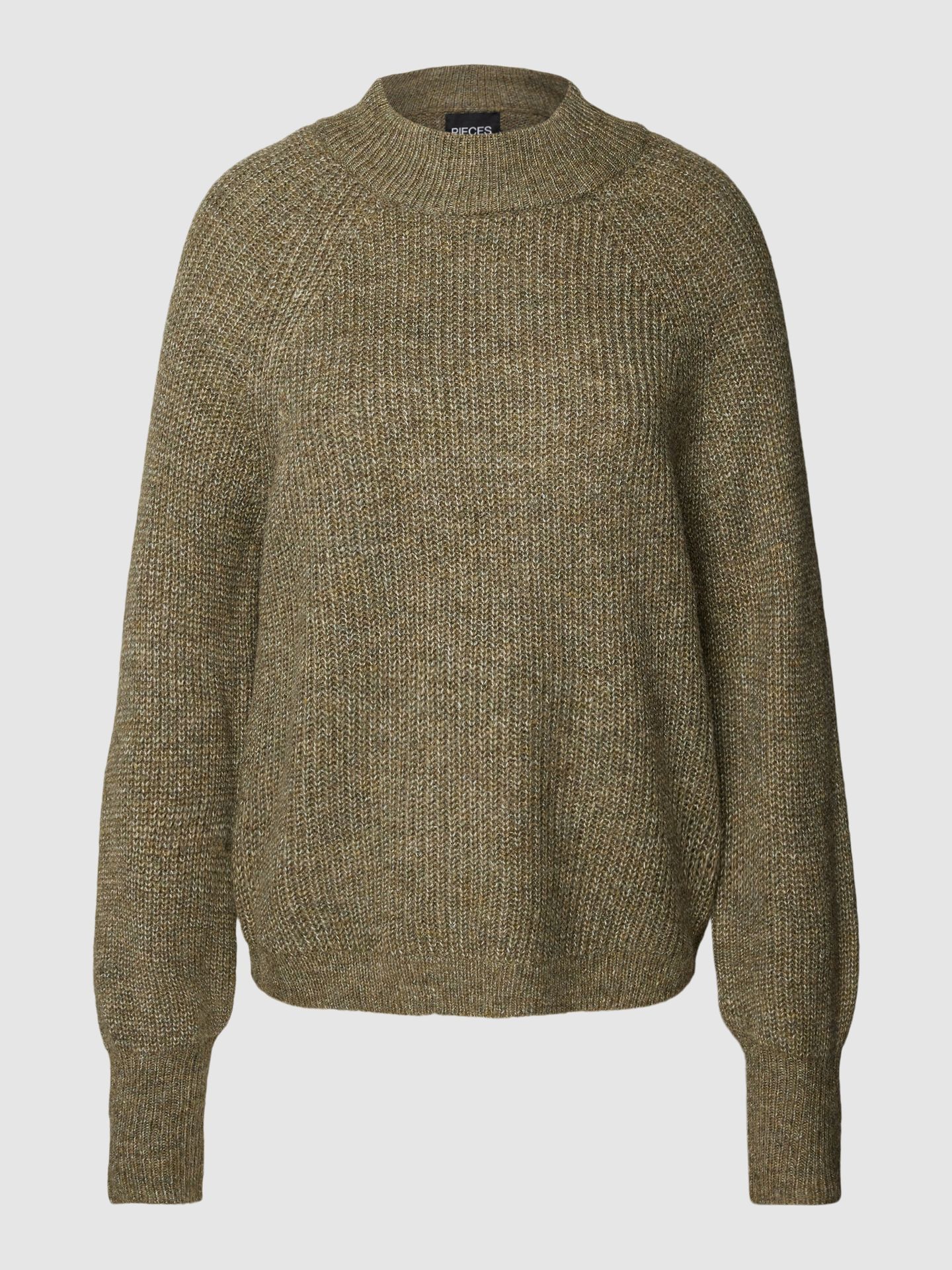 Sweter z dzianiny z okrągłym dekoltem model ‘NATALEE’