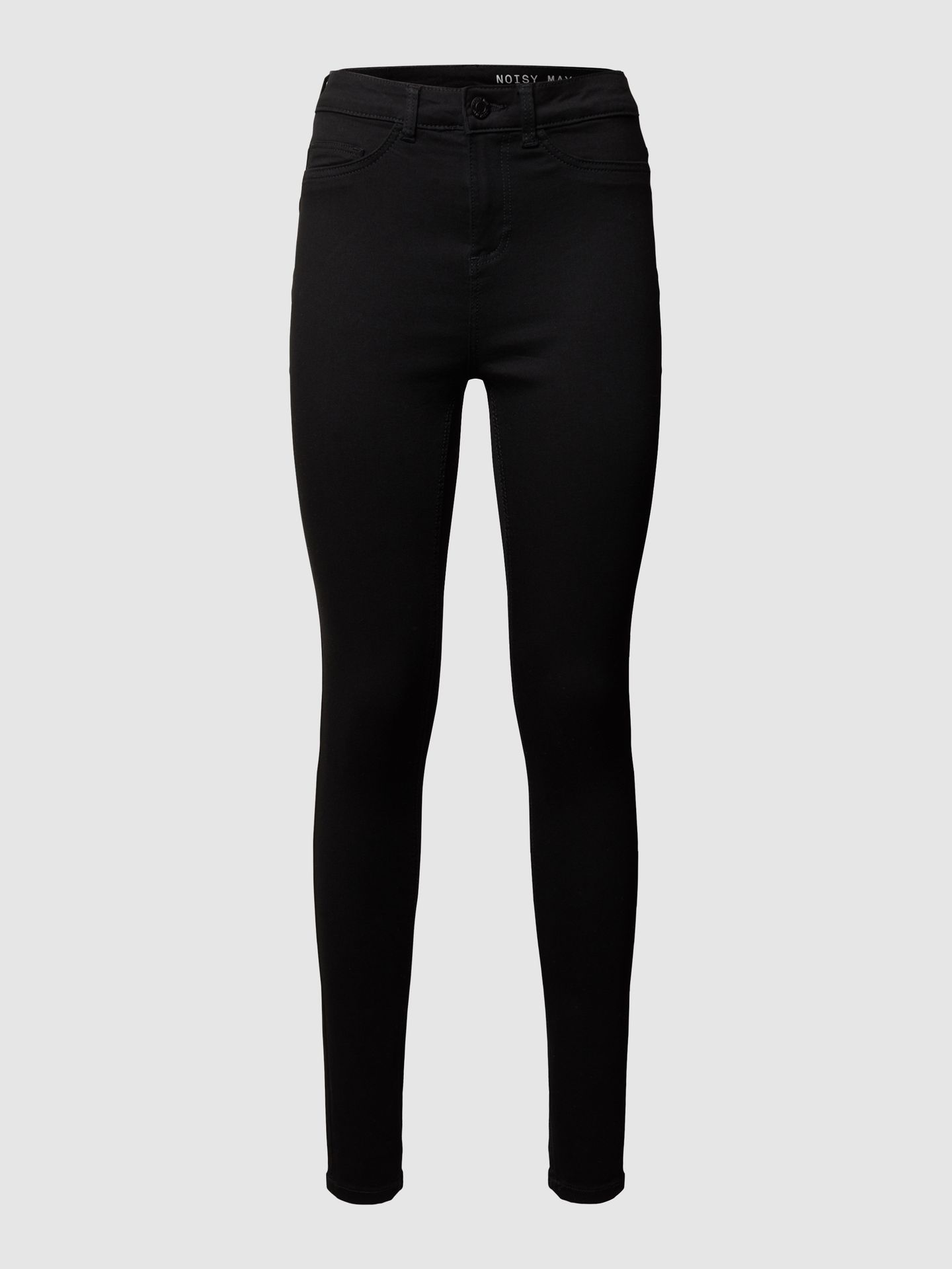 Jegginsy o kroju skinny fit z naszywką z logo