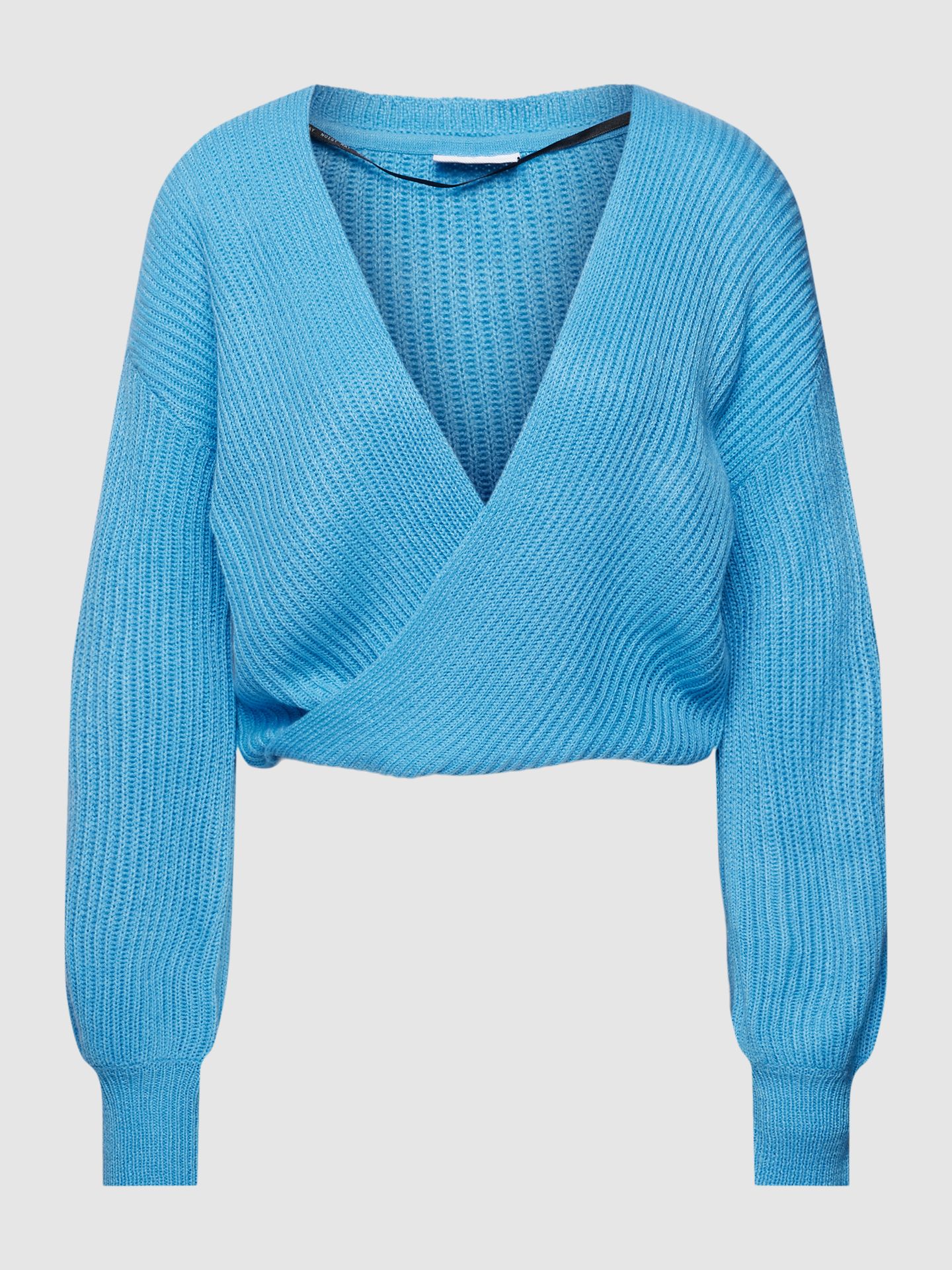 Sweter z dzianiny w kopertowym stylu model ‘FREE’