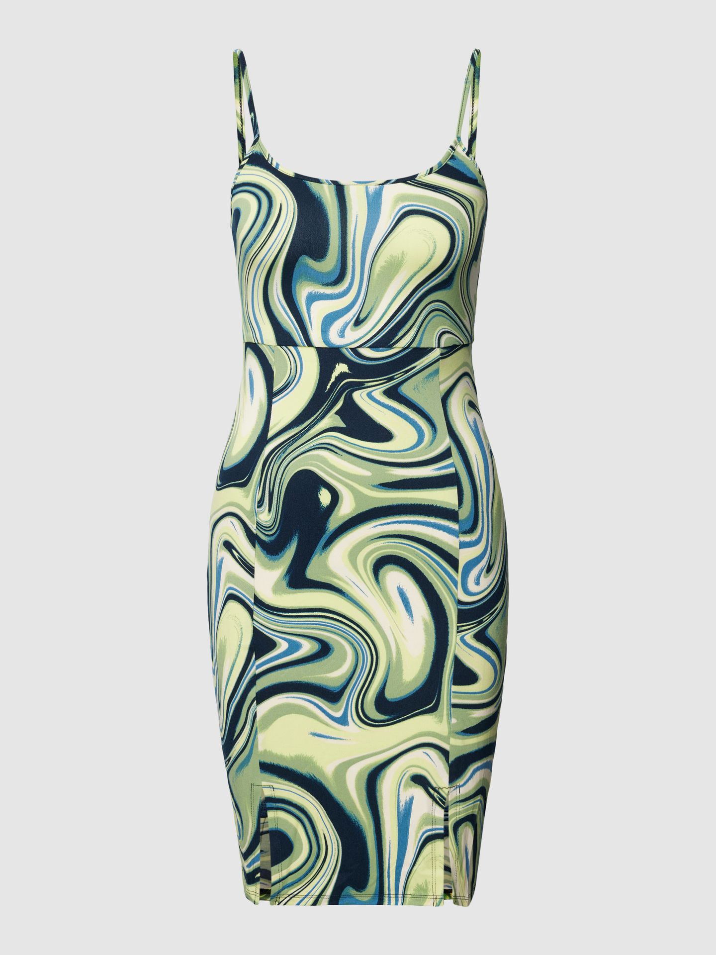 Sukienka mini z kwiatowym wzorem na całej powierzchni model ‘DESTINY’