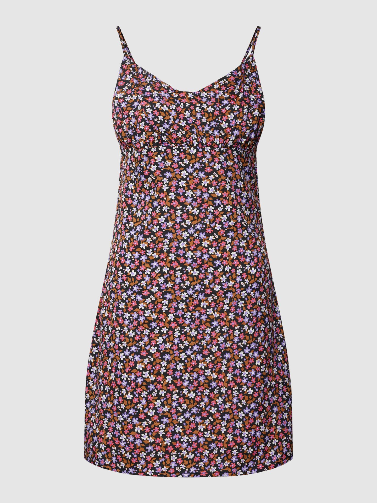 Sukienka mini z kwiatowym wzorem na całej powierzchni model ‘RUE’