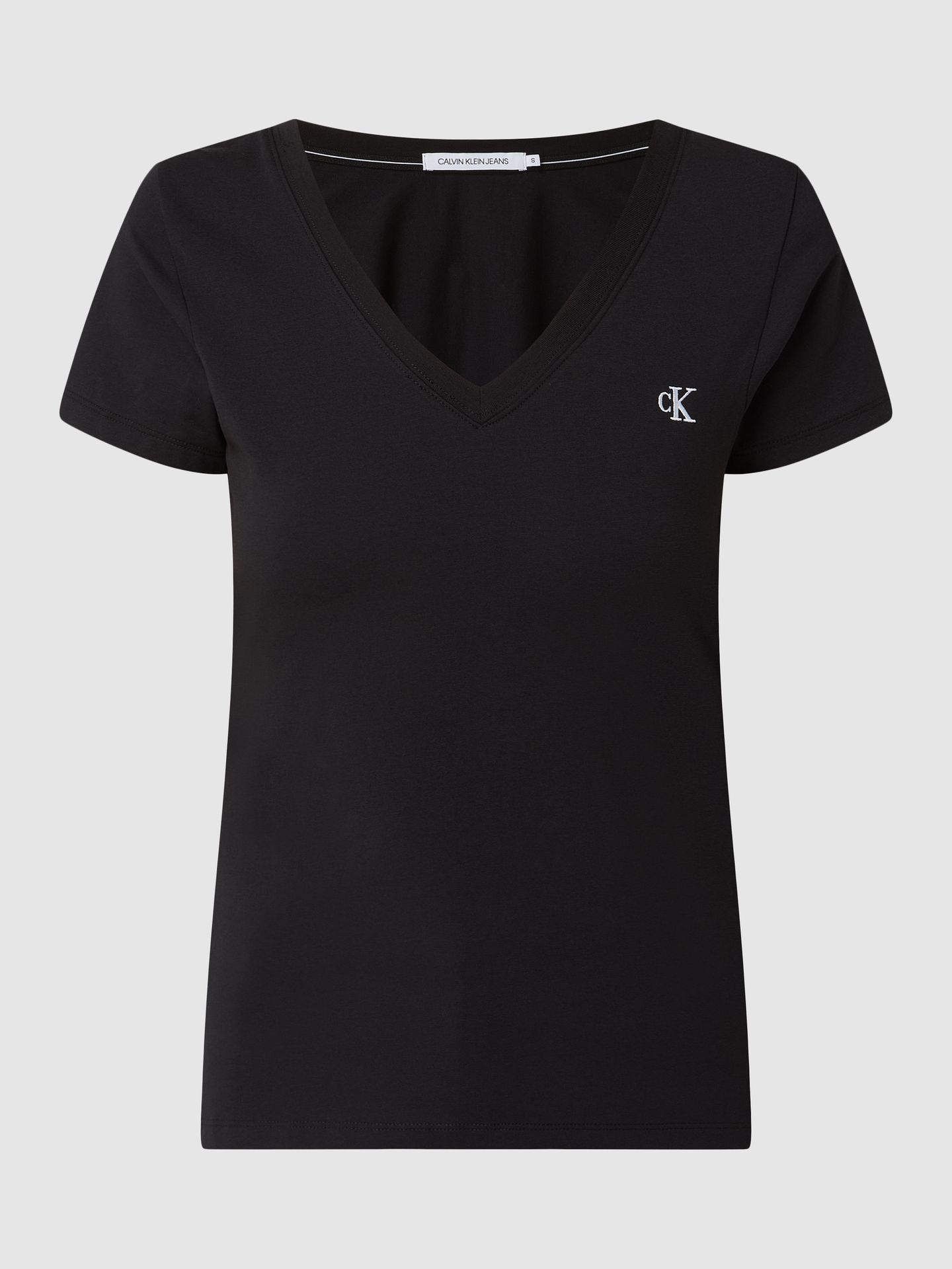 T-shirt z wyhaftowanym logo