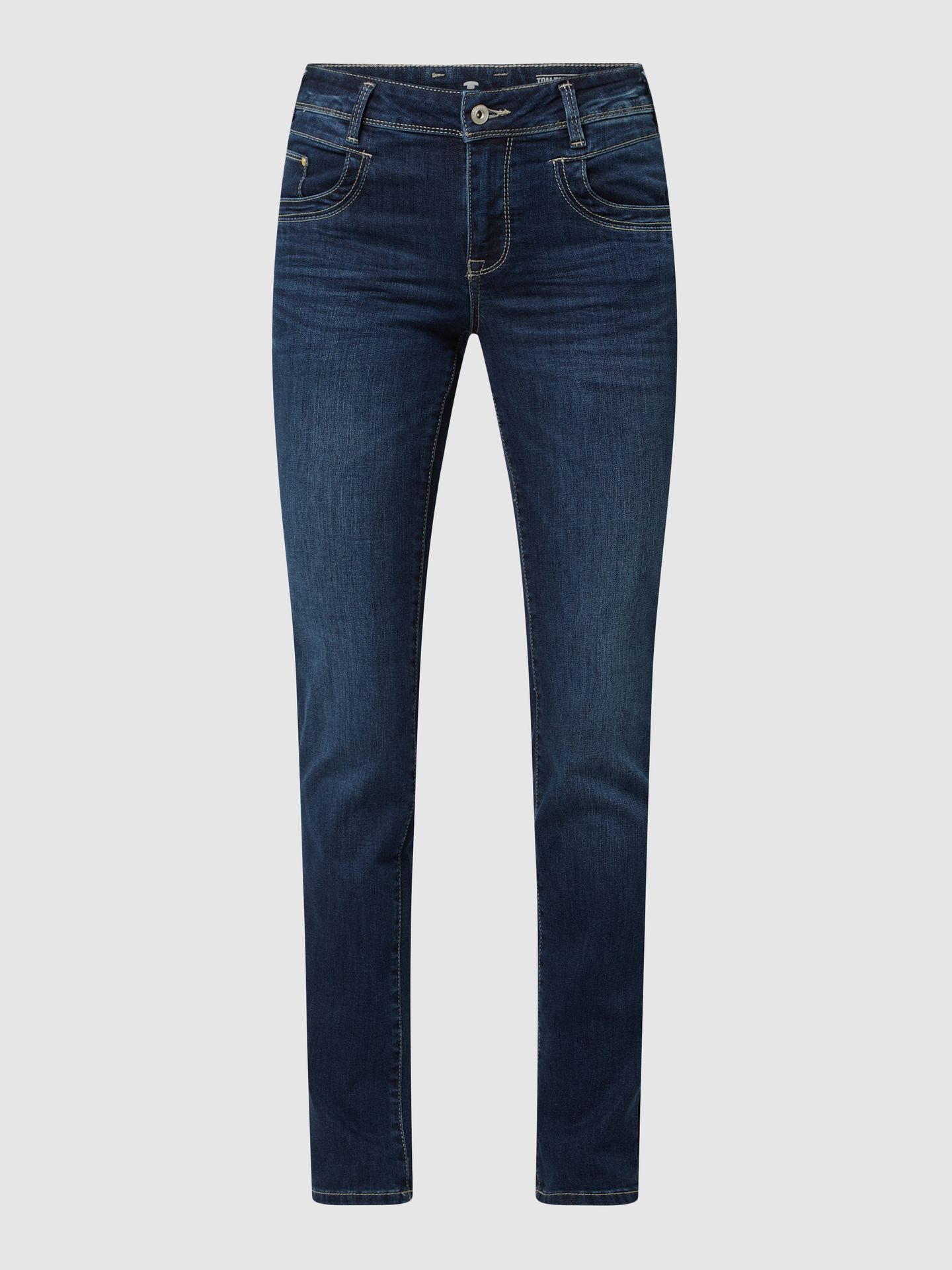 Jeansy o kroju regular fit z dodatkiem streczu model ‘Alexa’