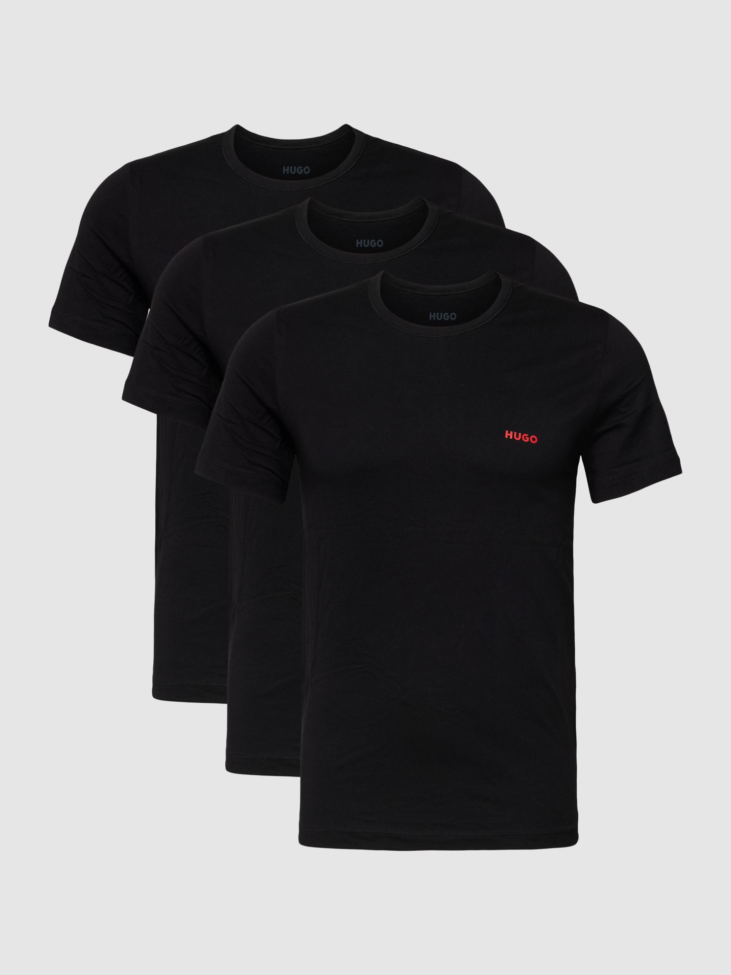 T-shirt z nadrukiem z logo w zestawie 3 szt.