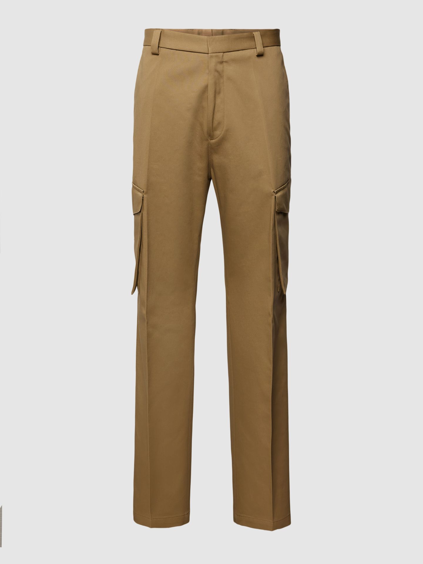 Spodnie materiałowe z nakładanymi kieszeniami model ‘Falko’