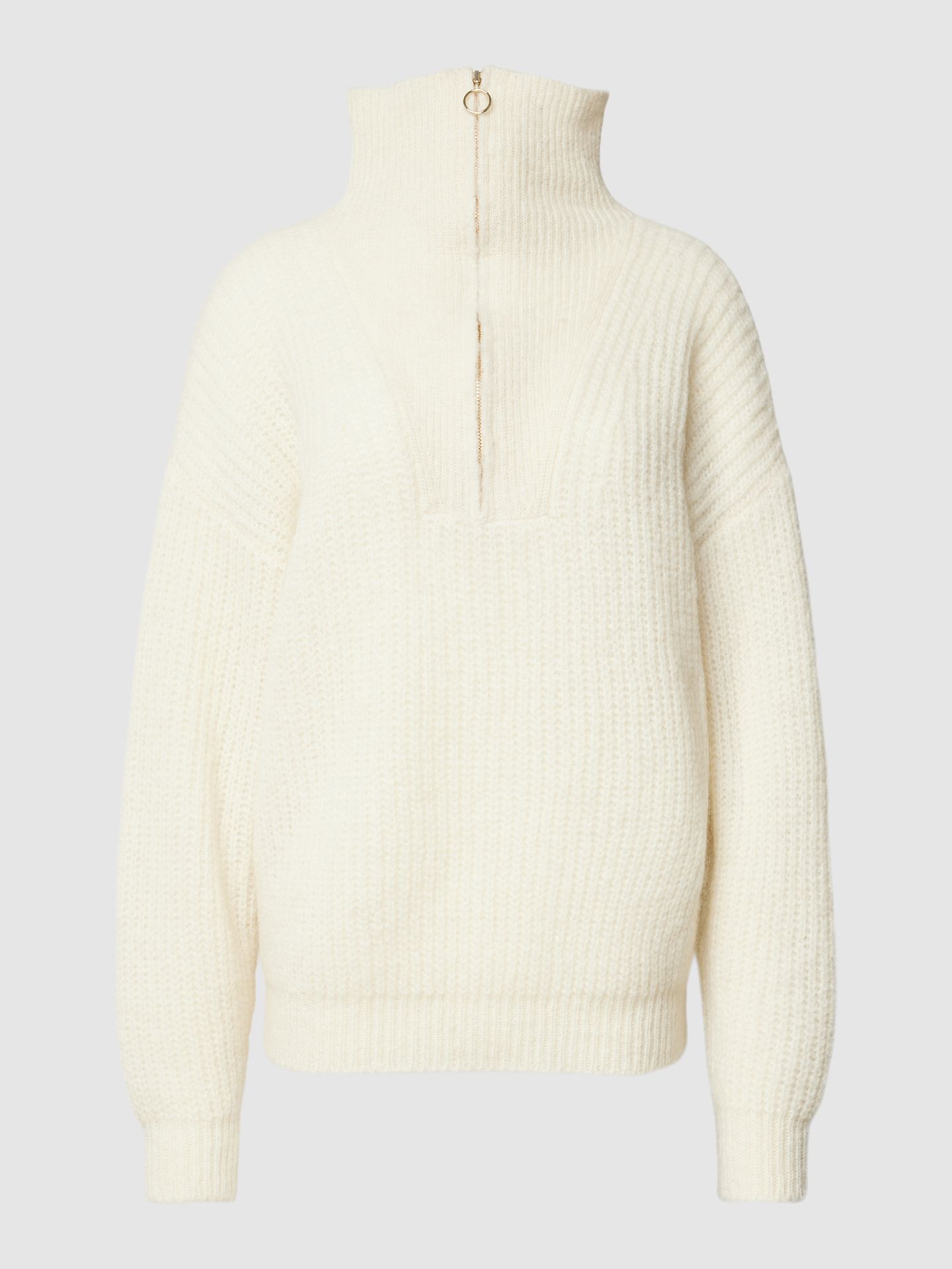Sweter z dzianiny z kołnierzem