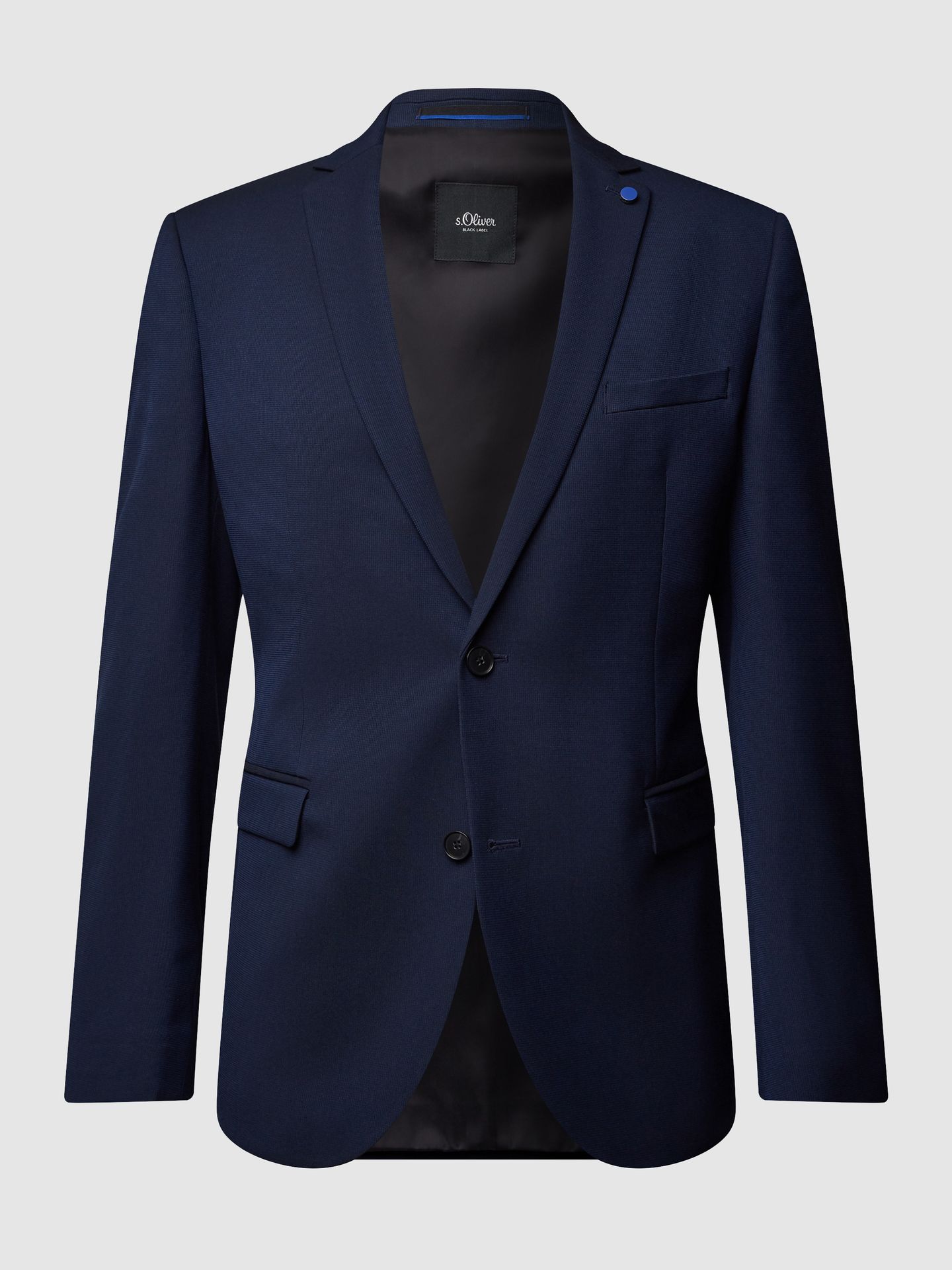 Marynarka na 2 guziki o kroju slim fit z tkaną fakturą