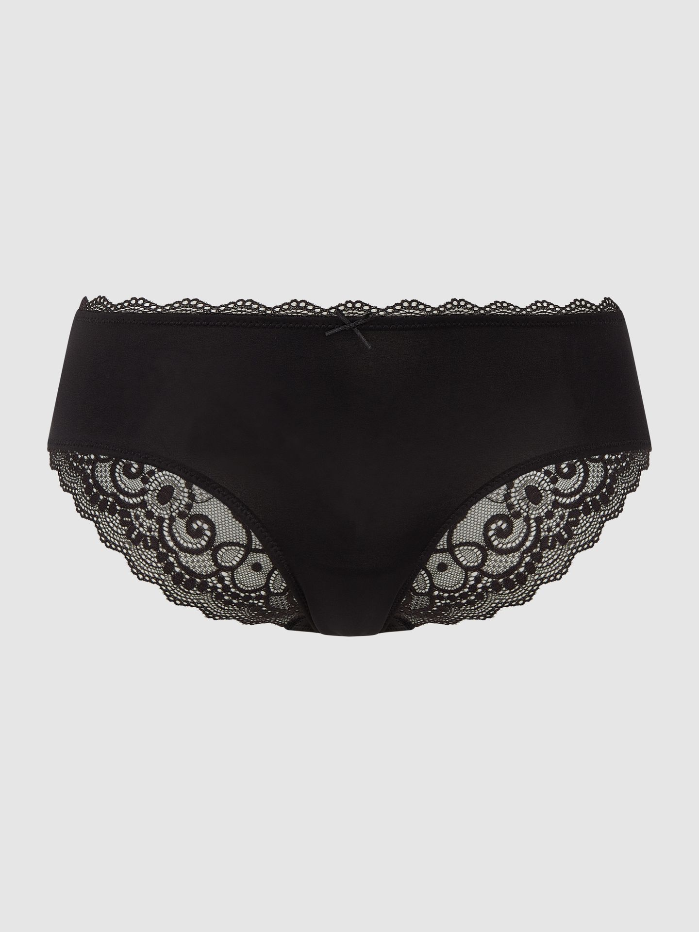 Figi hipster ze wstawką z koronki