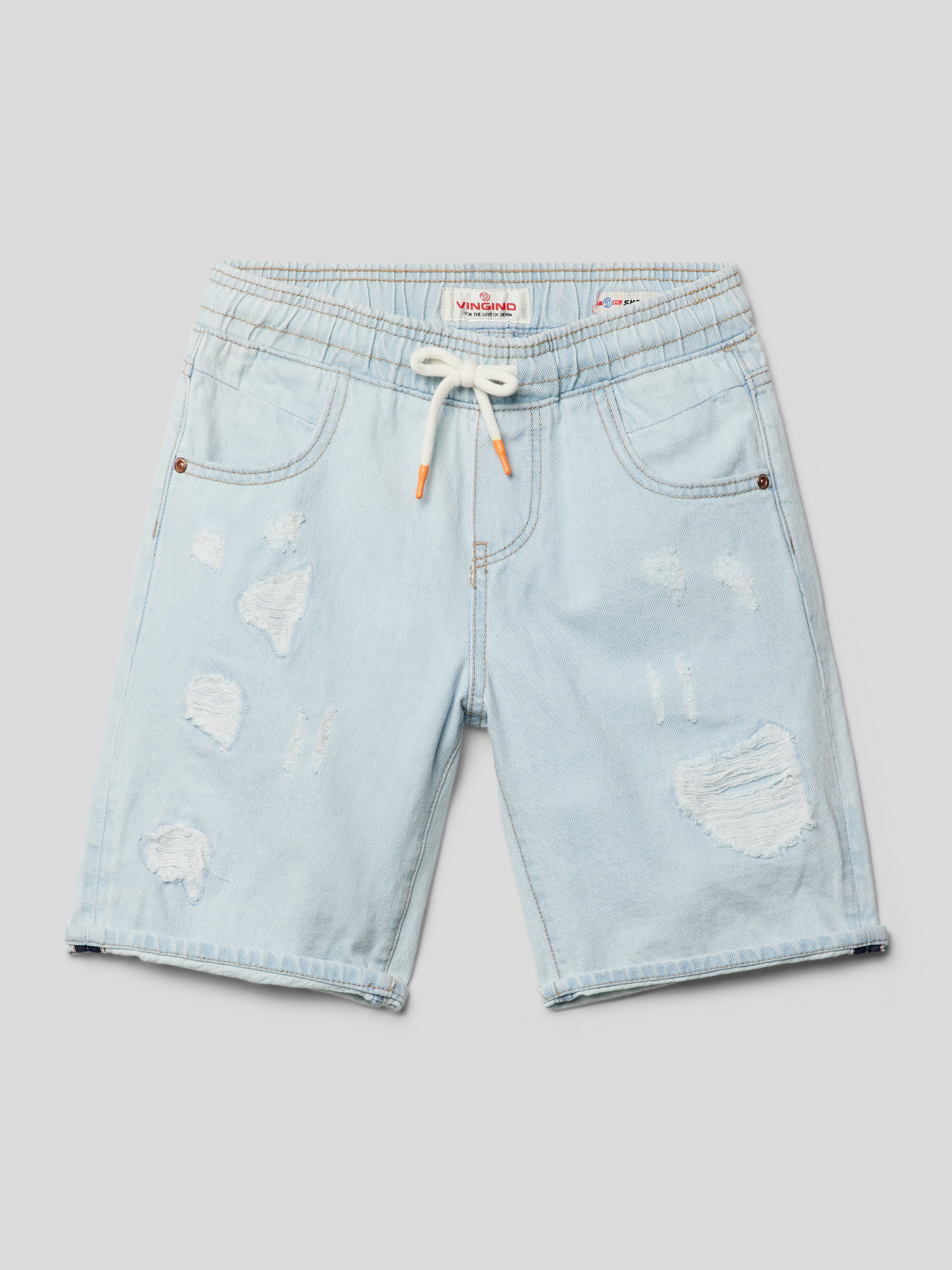 Szorty jeansowe z przetarciami model ‘CABRINI’