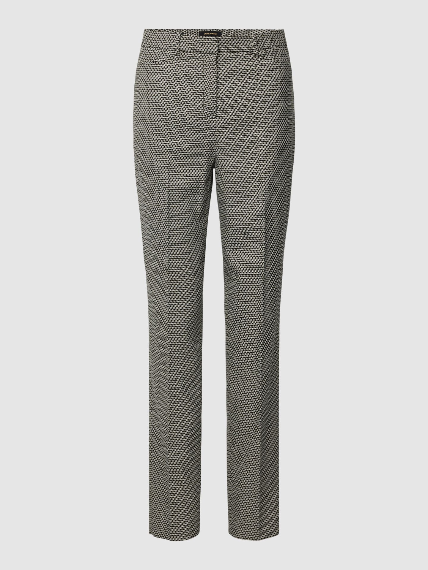 Spodnie materiałowe z wzorem na całej powierzchni