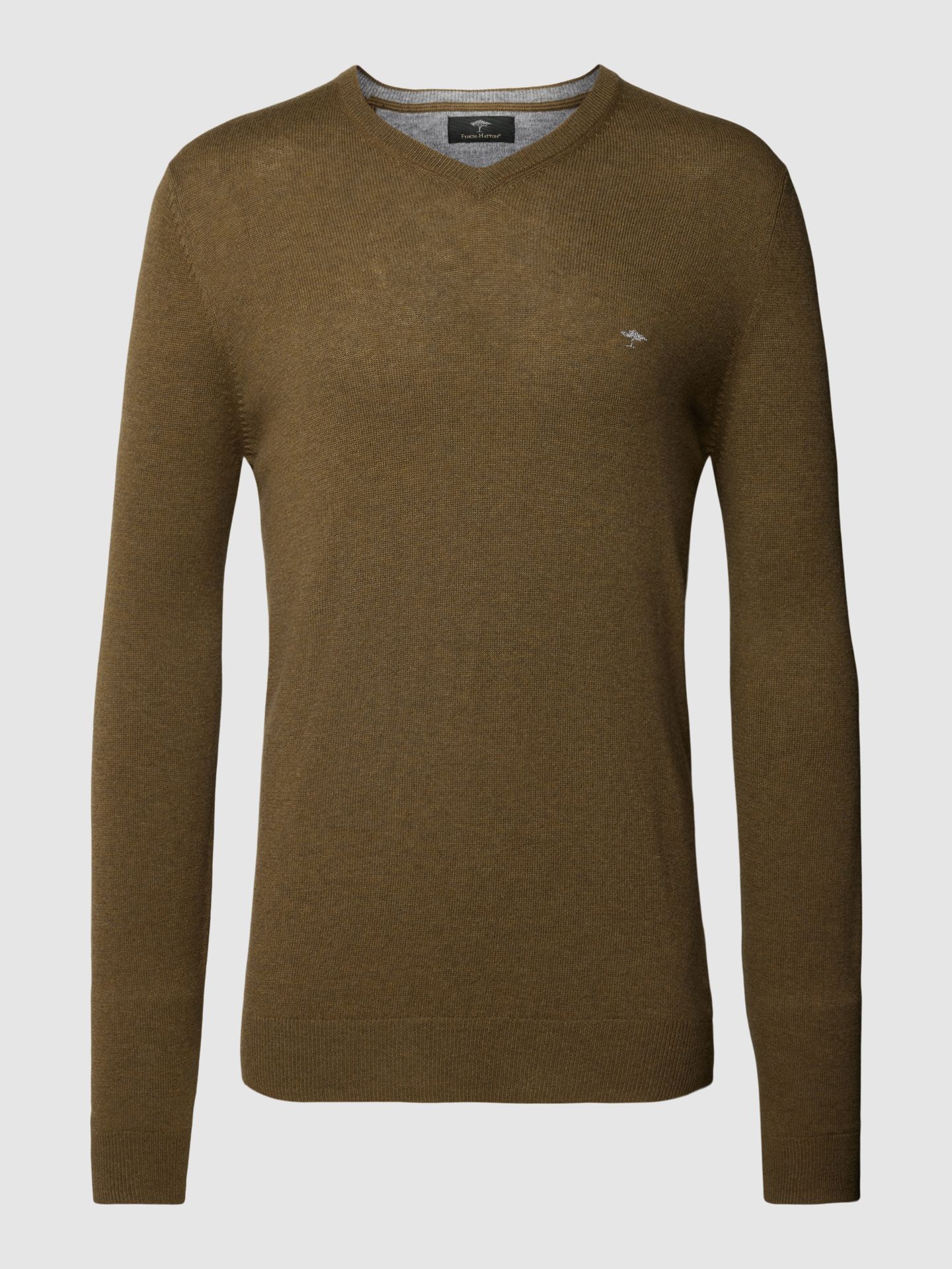 Sweter z dzianiny z wyhaftowanym logo