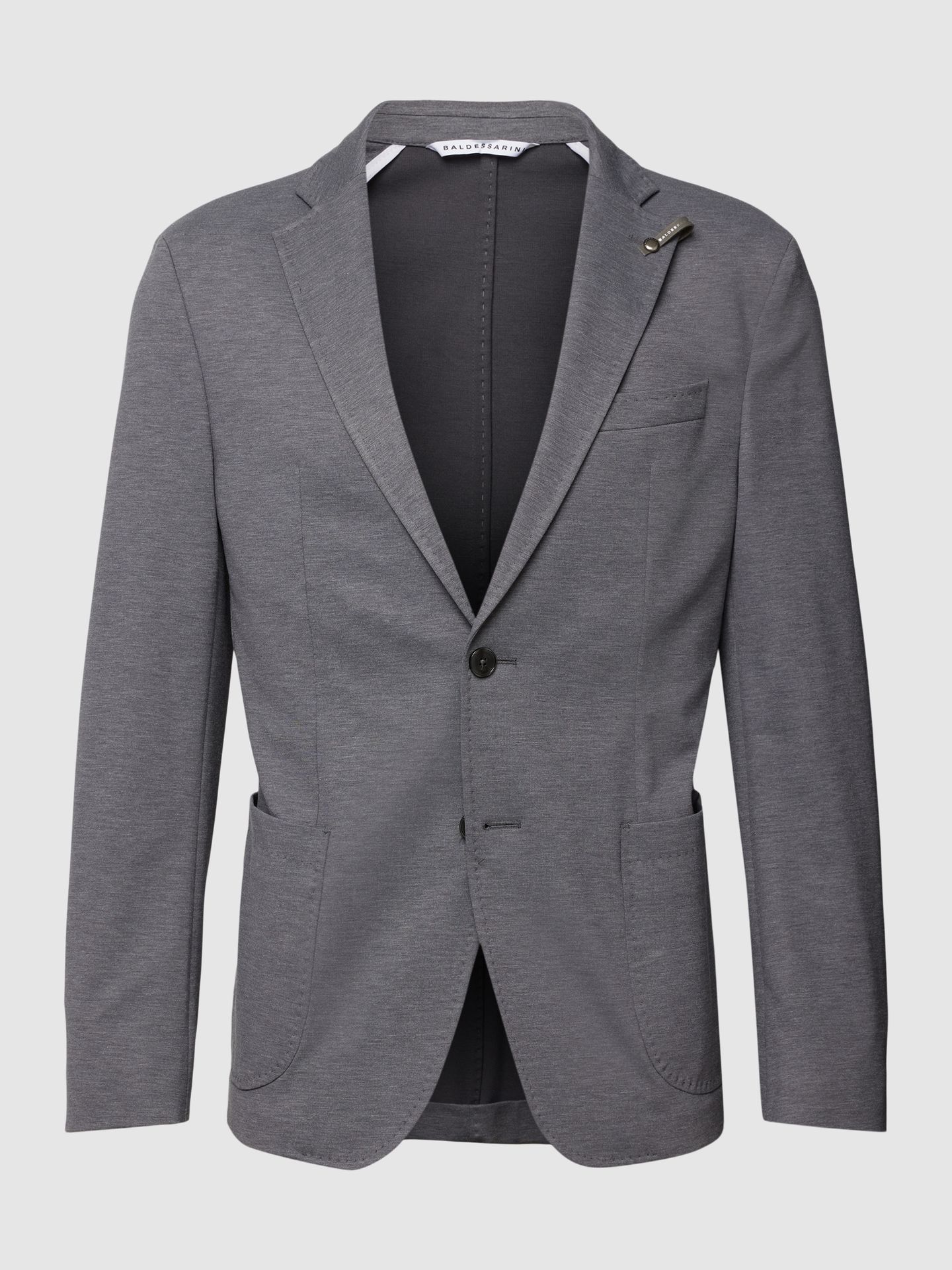 Marynarka na dwa guziki o kroju slim fit z ozdobną szpilką model ‘Seba’