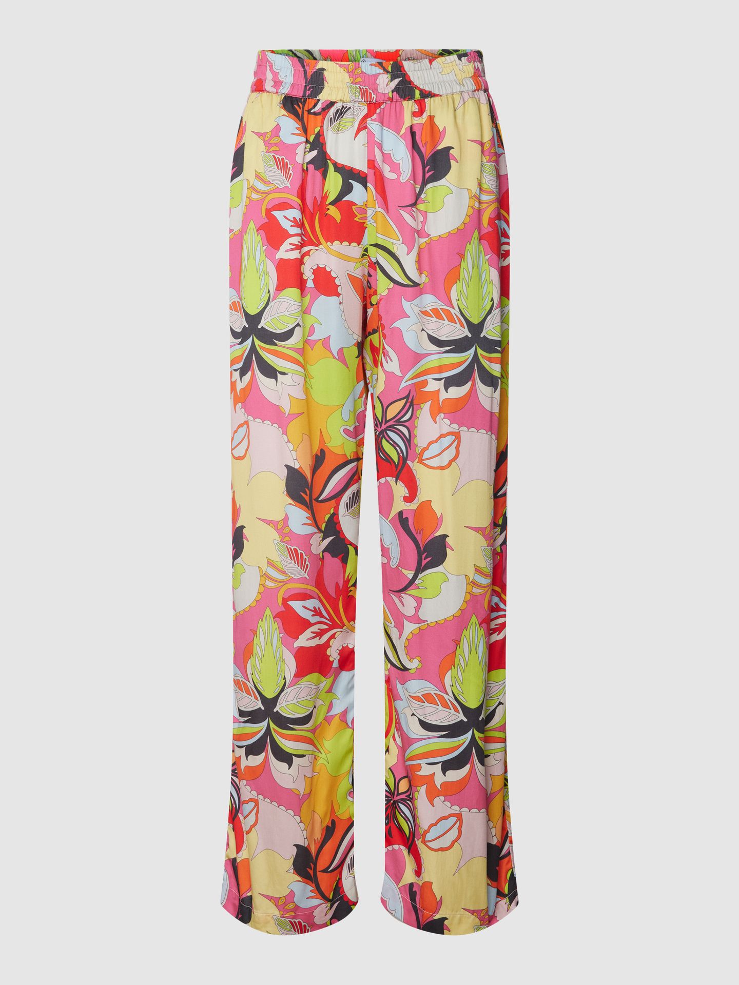 Spodnie materiałowe z nadrukiem na całej powierzchni