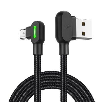 3M McDODO CA-5773 Buttom microUSB kątowy Black