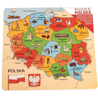 mapa polski puzzle