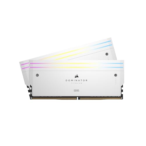 Corsair 32GB (2x16GB) 6400MHz CL32 Dominator Titanium White RGB