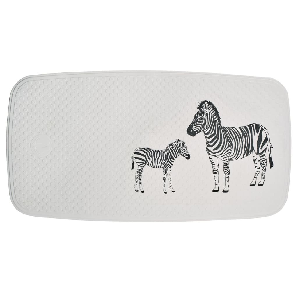 Mata łazienkowa Zebra, 38x72 cm, biało-czarna Lumarko!