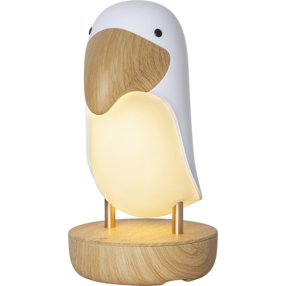 Biało-brązowa lampka nocna LED dla dzieci Toucan - Star Trading