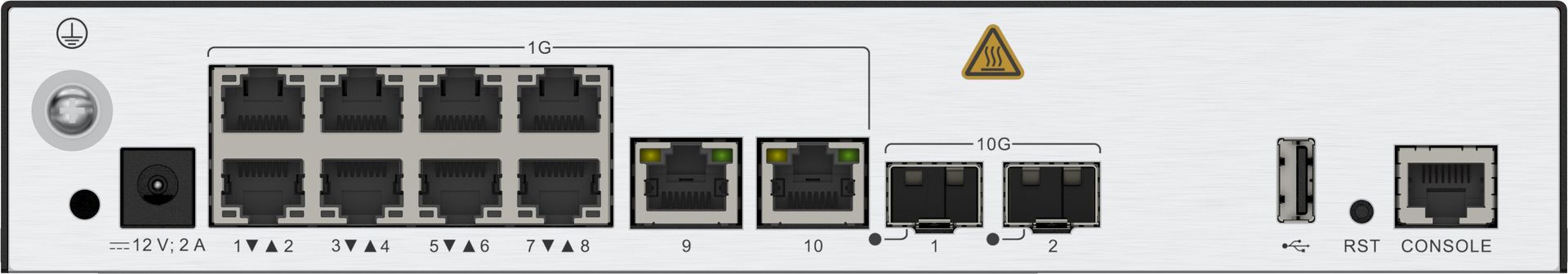 AC650-128AP mainframe (10*GE ports, 2*10GE SFP+ ports, with the AC/DC