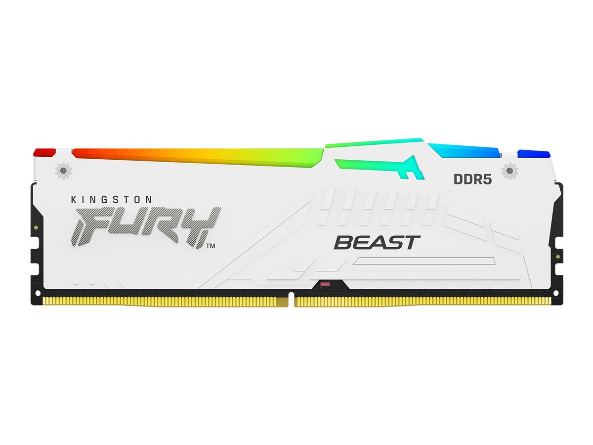 KINGSTON FURY Beast 128GB 5600MT/s DDR5 CL40 DIMM Kit of 4 White RGB XMP