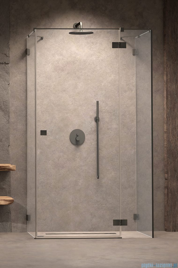 Radaway Essenza Pro Brushed GunMetal Kdj+S kabina 90x120x90cm prawa szczotkowany grafit 10097312-92-01R/10098090-01-01/10098090-01-01