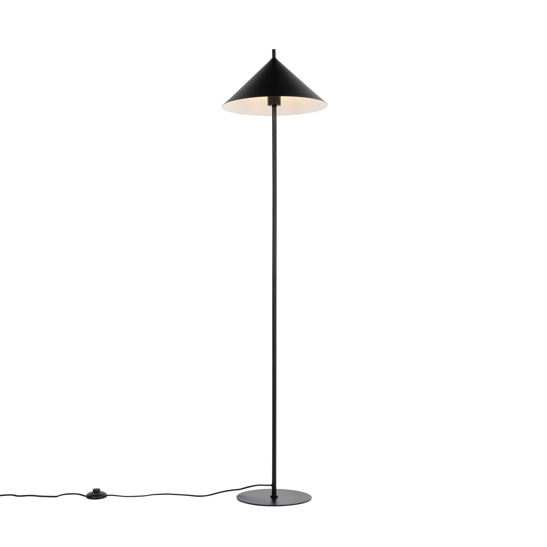 QAZQA Designerska lampa podłogowa czarna - Triangolo