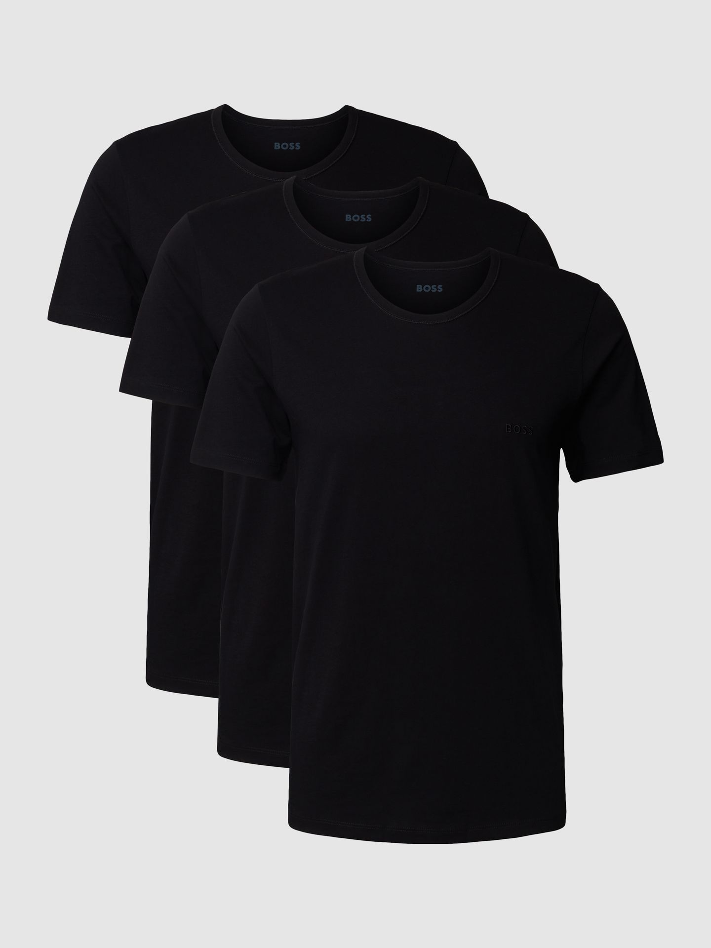 T-shirt z wyhaftowanym logo, w zestawie 3 szt., model ‘Classic’