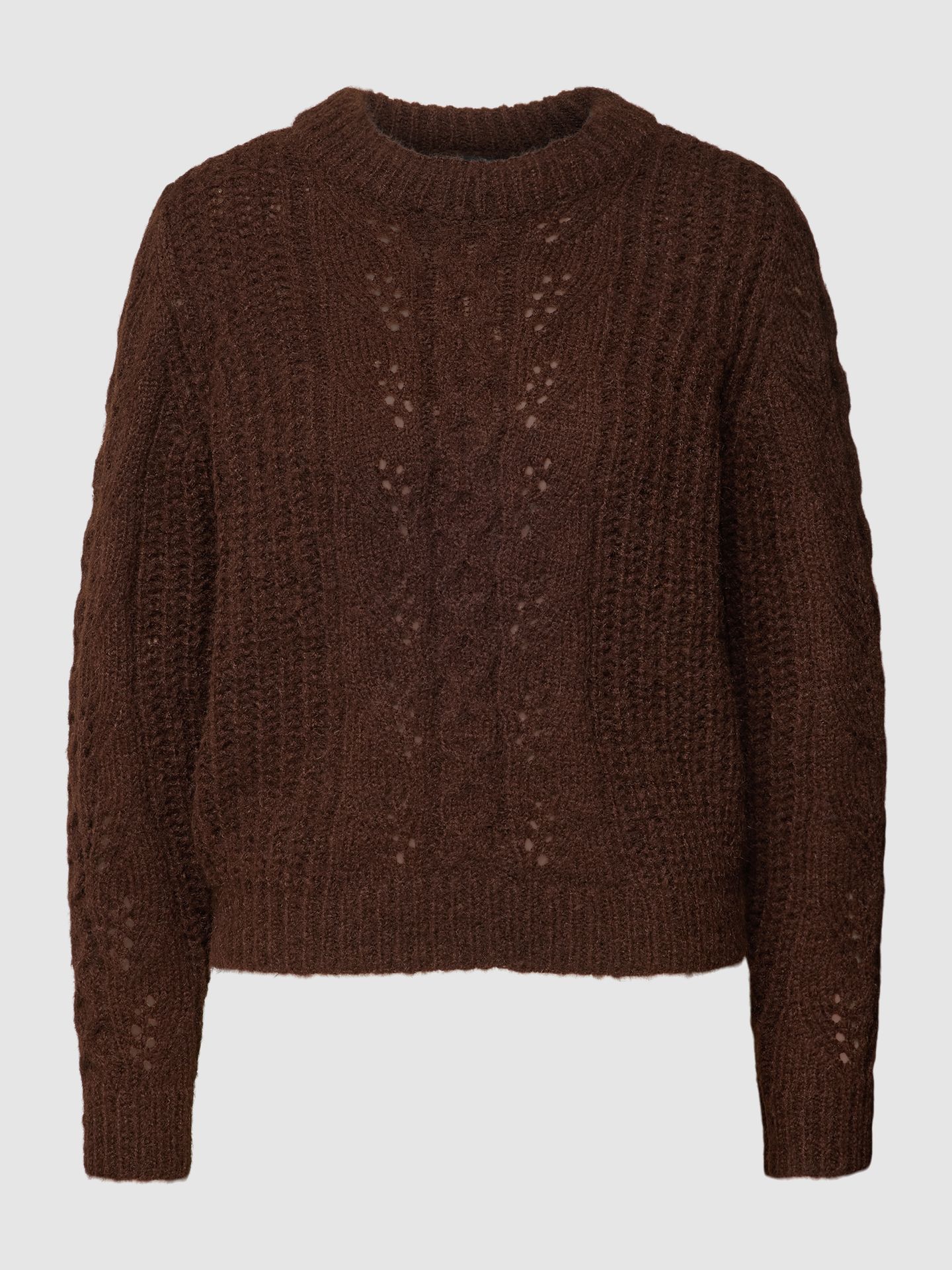 Sweter z dzianiny z fakturowanym wzorem model ‘CASSANDRA’