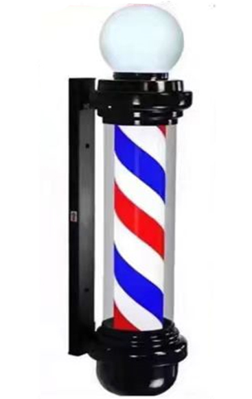 Słupek plafon barberski znak lampa czarny 88cm