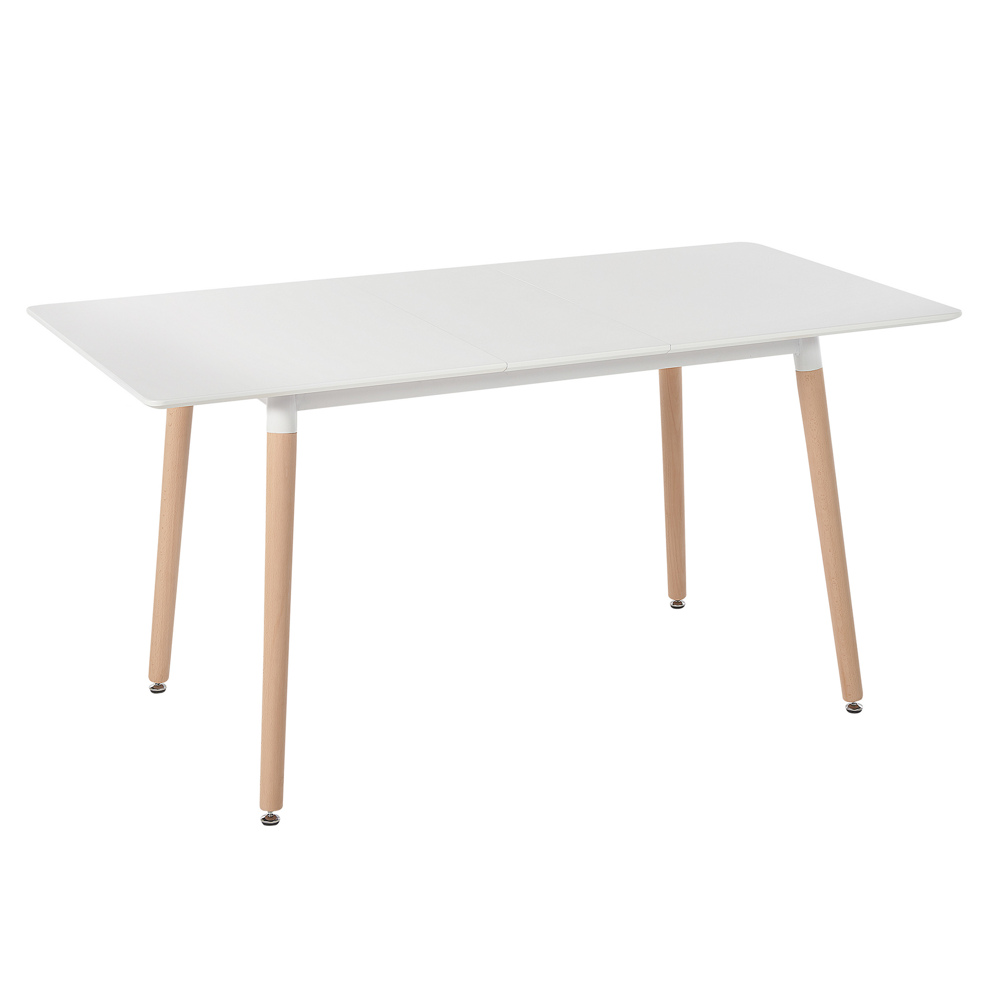 Zdjęcia - Stół kuchenny Stół do jadalni rozkładany 120/150 x 80 cm biały z jasnym drewnem MIRABEL