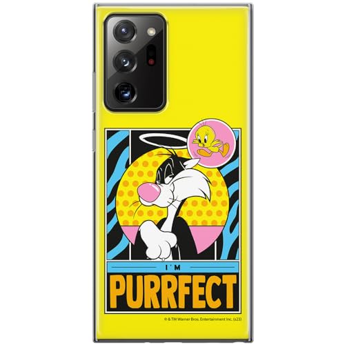 ERT GROUP etui na telefon Samsung GALAXY NOTE 20 ULTRA, case oryginalny i oficjalnie licencjonowany przez Looney Tunes, wzór Sylvester & Tweety 006, optymalnie dopasowane, plecki z TPU
