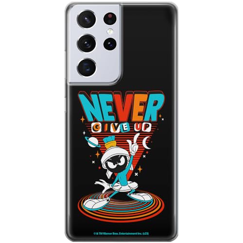 ERT GROUP etui na telefon Samsung S21 ULTRA, case oryginalny i oficjalnie licencjonowany przez Looney Tunes, wzór Marvin 006, optymalnie dopasowane, plecki z TPU