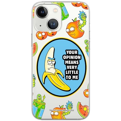 ERT GROUP etui na telefon Iphone 13 MINI, case oryginalny i oficjalnie licencjonowany przez Rick and Morty, wzór Rick & Morty 009, optymalnie dopasowane, plecki z TPU częściowo przeźroczyste