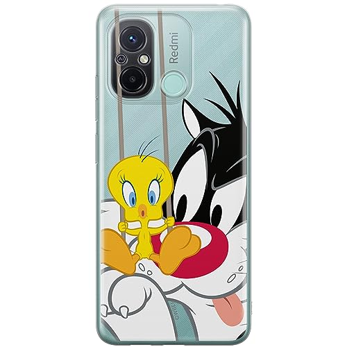 ERT GROUP etui na telefon Xiaomi REDMI 12C/ REDMI 11A, case oryginalny i oficjalnie licencjonowany przez Looney Tunes, wzór Sylvester & Tweety 002, plecki z TPU częściowo przeźroczyste