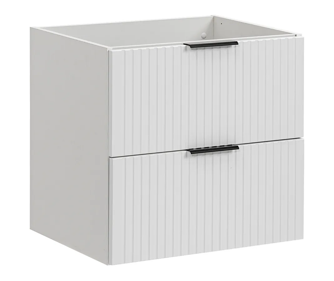 Biała szafka pod umywalkę 60 cm Biały połysk P4-T50