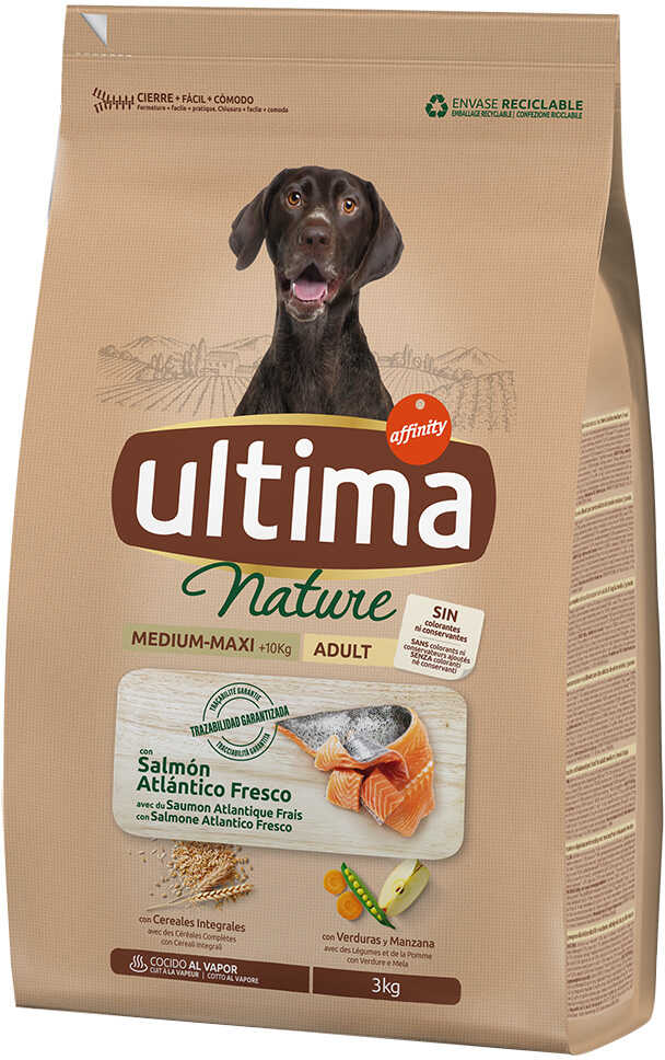 Ultima Nature Medium / Maxi, łosoś - 3 kg